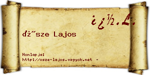 Ősze Lajos névjegykártya